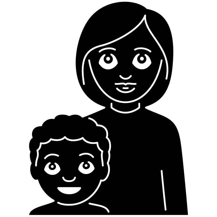 Emoji Family Woman Boy Free DXF File for CNC Machines-DXFforCNC.com