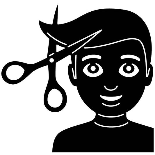 Emoji Getting Haircut Man Free DXF File for CNC Machines-DXFforCNC.com