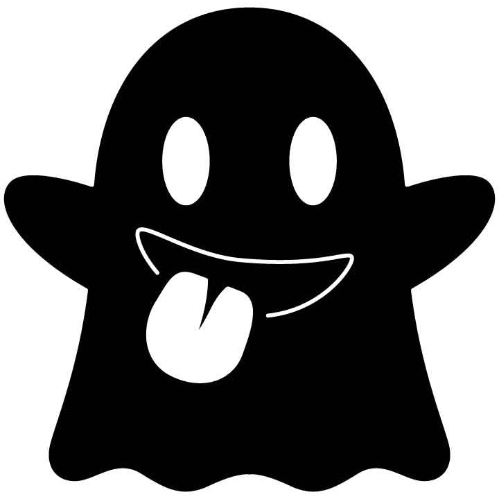 Emoji Ghost Free DXF File for CNC Machines-DXFforCNC.com