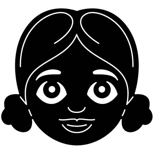 Emoji Girl Free DXF File for CNC Machines-DXFforCNC.com