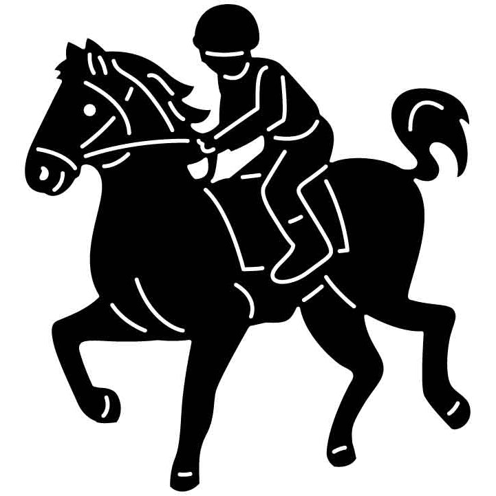 Emoji Horse Racing Free DXF File for CNC Machines-DXFforCNC.com