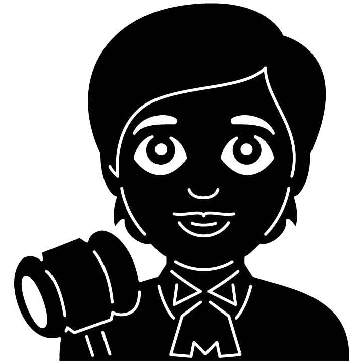 Emoji Judge Woman Free DXF File for CNC Machines-DXFforCNC.com