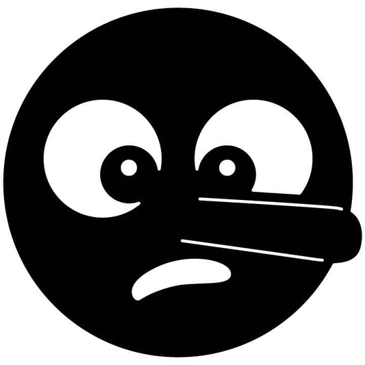 Emoji Lying Face Free DXF File for CNC Machines-DXFforCNC.com