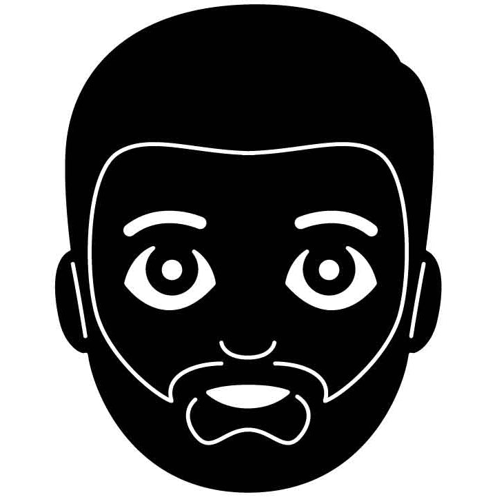 Emoji Man Face Free DXF File for CNC Machines-DXFforCNC.com