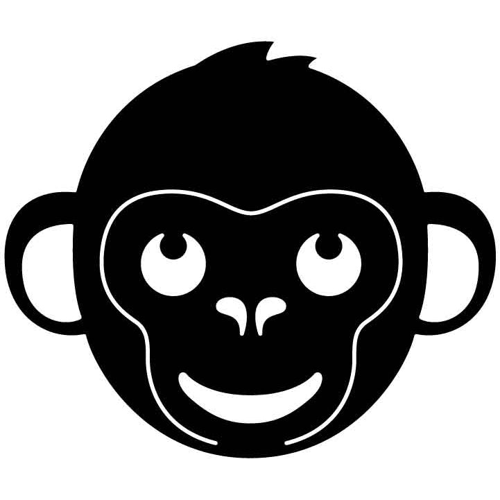 Emoji Monkey Face Free DXF File for CNC Machines-DXFforCNC.com