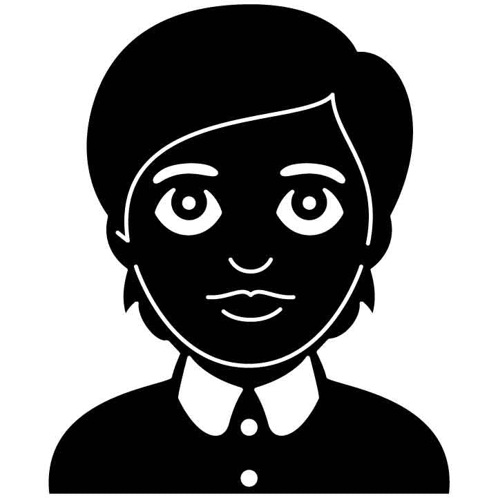 Emoji Ofice Worker Woman Free DXF File for CNC Machines-DXFforCNC.com