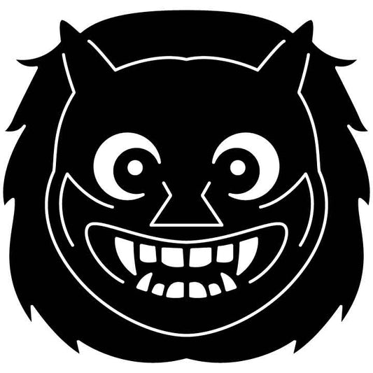 Emoji Ogre Face Free DXF File for CNC Machines-DXFforCNC.com