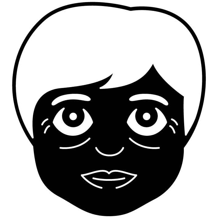 Emoji Old Woman Face Free DXF File for CNC Machines-DXFforCNC.com
