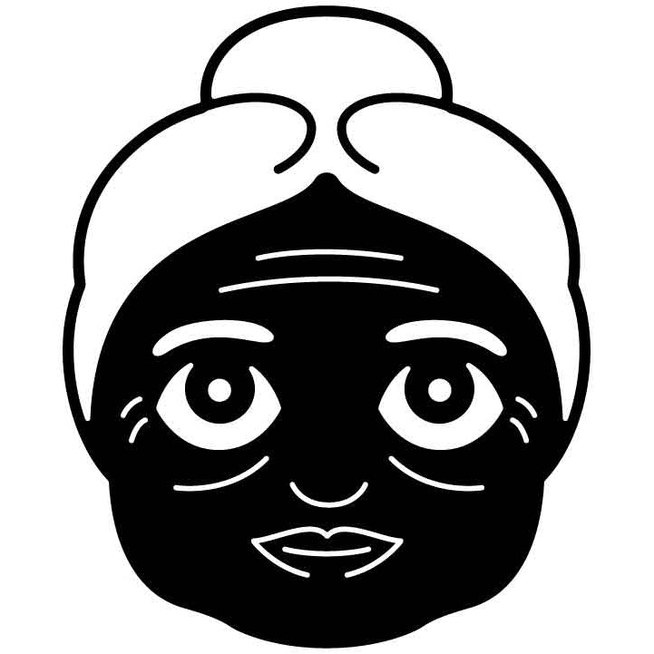 Emoji Old Woman Face (2) Free DXF File for CNC Machines-DXFforCNC.com