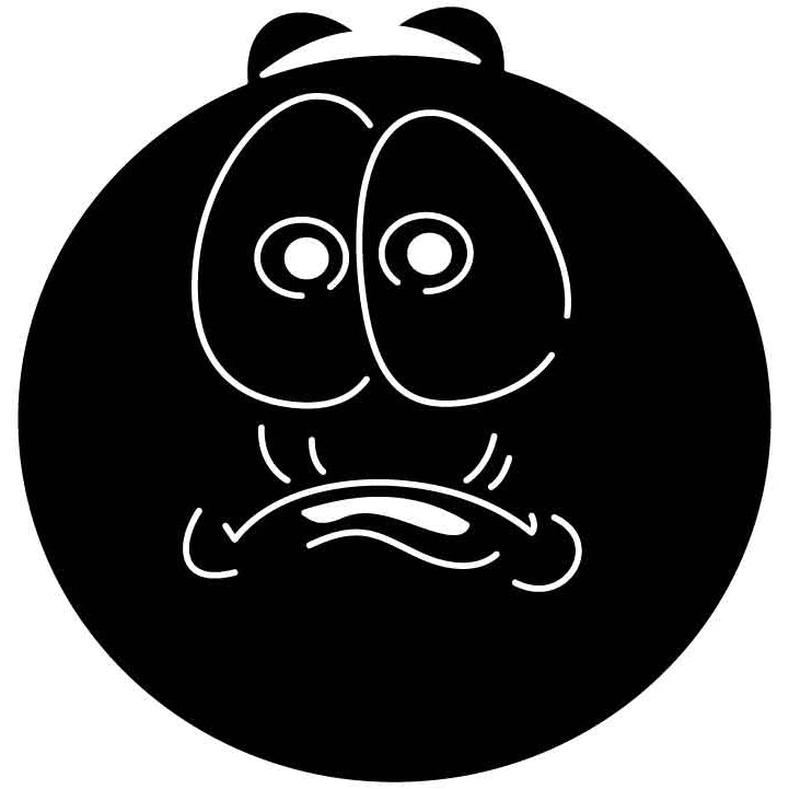 Emoji Pleading Face Free DXF File for CNC Machines-DXFforCNC.com