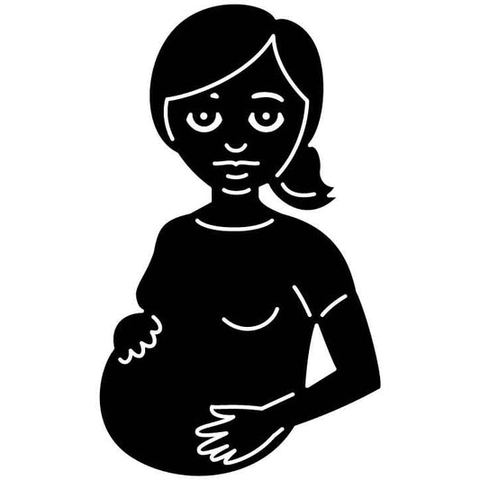 Emoji Pregnant Woman Free DXF File for CNC Machines-DXFforCNC.com