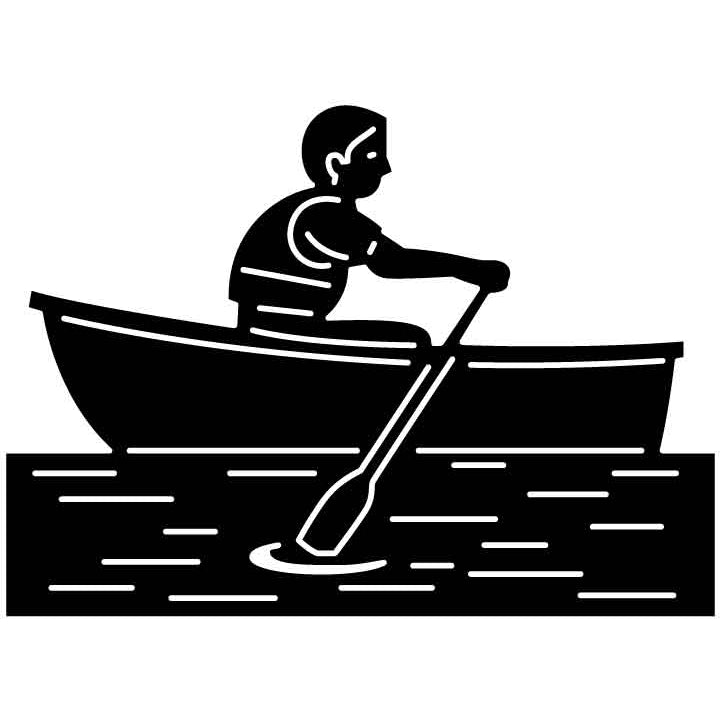 Emoji Rowing Boat Free DXF File for CNC Machines-DXFforCNC.com