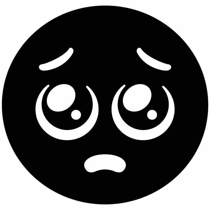 Emoji Sad Face Free DXF File for CNC Machines-DXFforCNC.com
