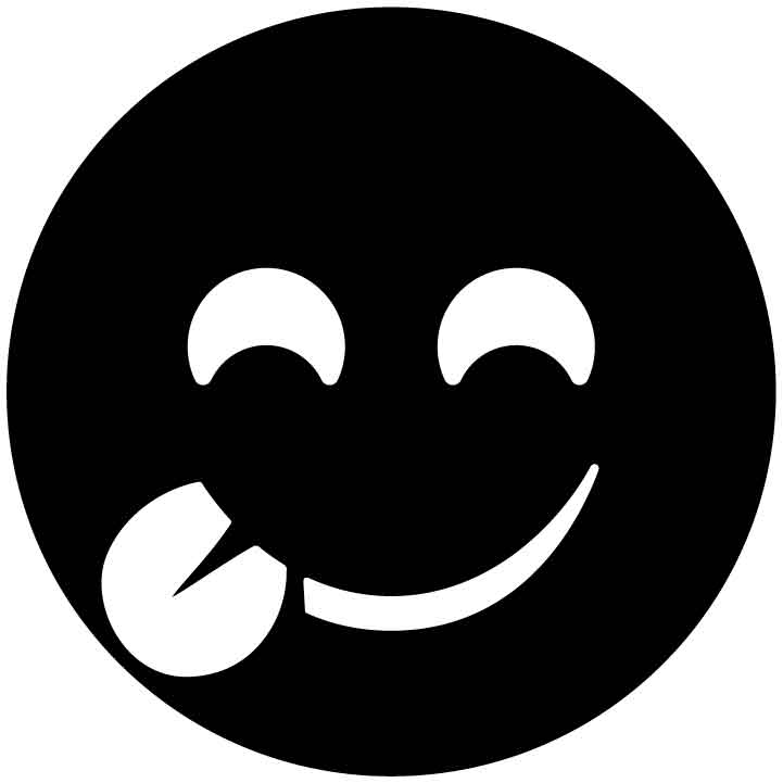 Emoji Savoring Food Free DXF File for CNC Machines-DXFforCNC.com