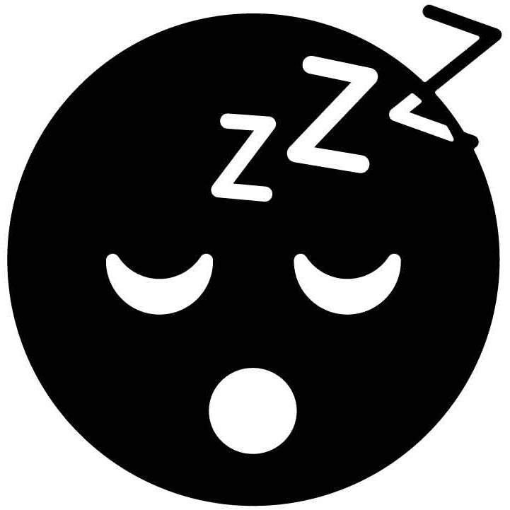 Emoji Sleeping Face Free DXF File for CNC Machines-DXFforCNC.com