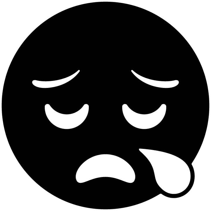Emoji Sleepy Face Free DXF File for CNC Machines-DXFforCNC.com