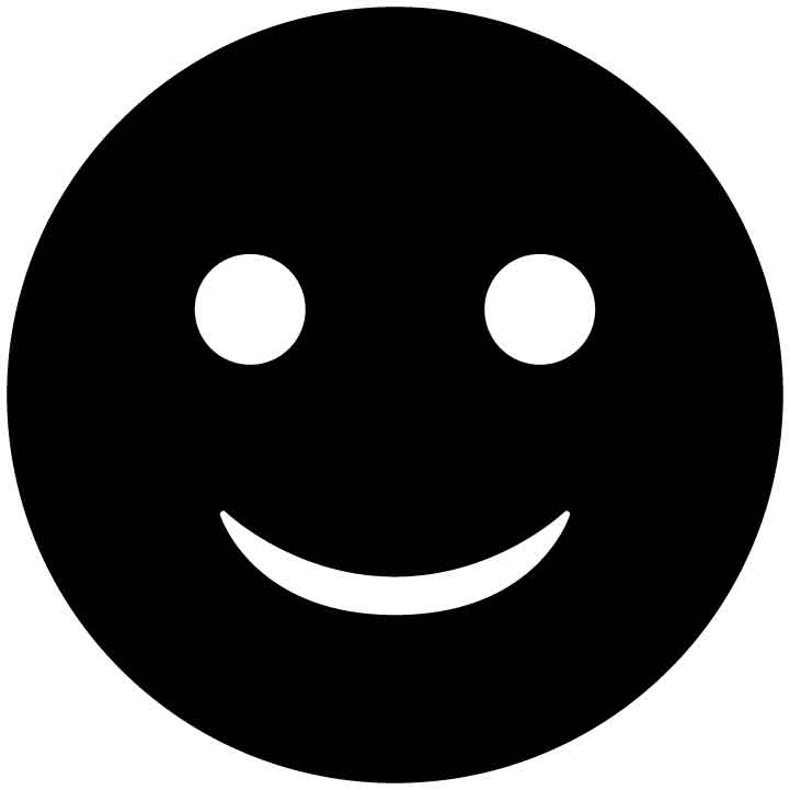 Emoji Slightly Smiling Face Free DXF File for CNC Machines-DXFforCNC.com