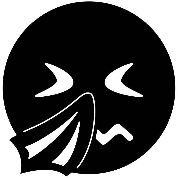 Emoji Sneezing Face Free DXF File for CNC Machines-DXFforCNC.com