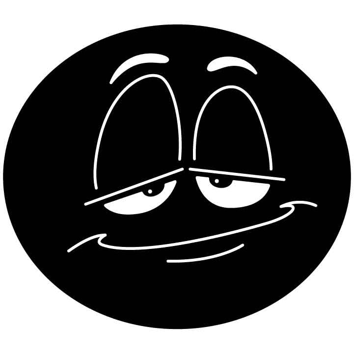 Emoji Stoned emoticon Free DXF File for CNC Machines-DXFforCNC.com