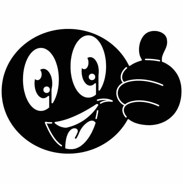 Emoji Thumbs Up Free DXF File for CNC Machines-DXFforCNC.com