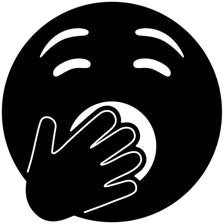 Emoji Yawning Face Free DXF File for CNC Machines-DXFforCNC.com