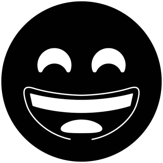 Emoji grinning Face with Smiling Eyes Free DXF File for CNC Machines-DXFforCNC.com