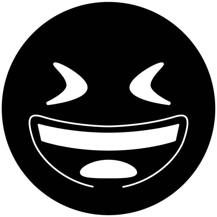Emoji grinning squinting Face Free DXF File for CNC Machines-DXFforCNC.com