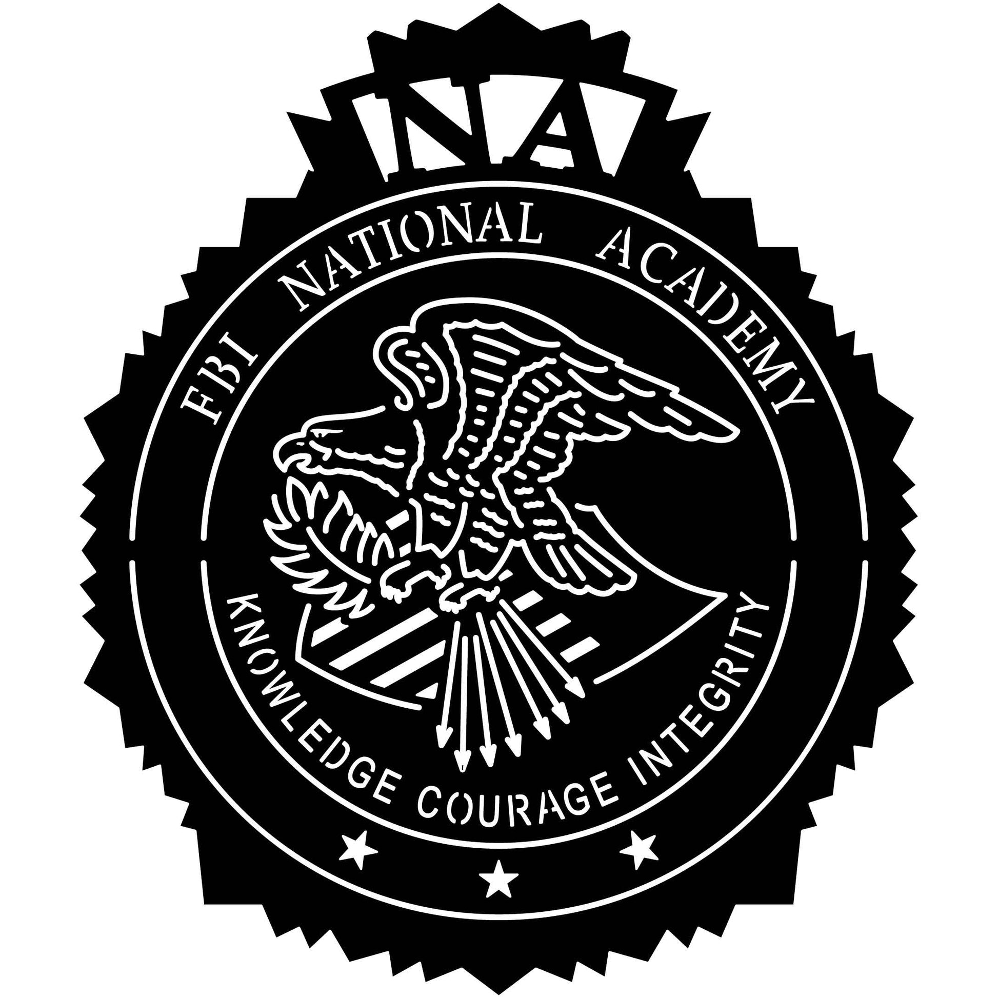 FBI National Academy Badge-DXF file cut ready for cnc machines