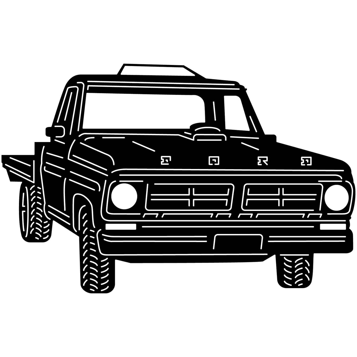 Old Ford Truck-DXF files cut ready for cnc machines-DXFforCNC.com