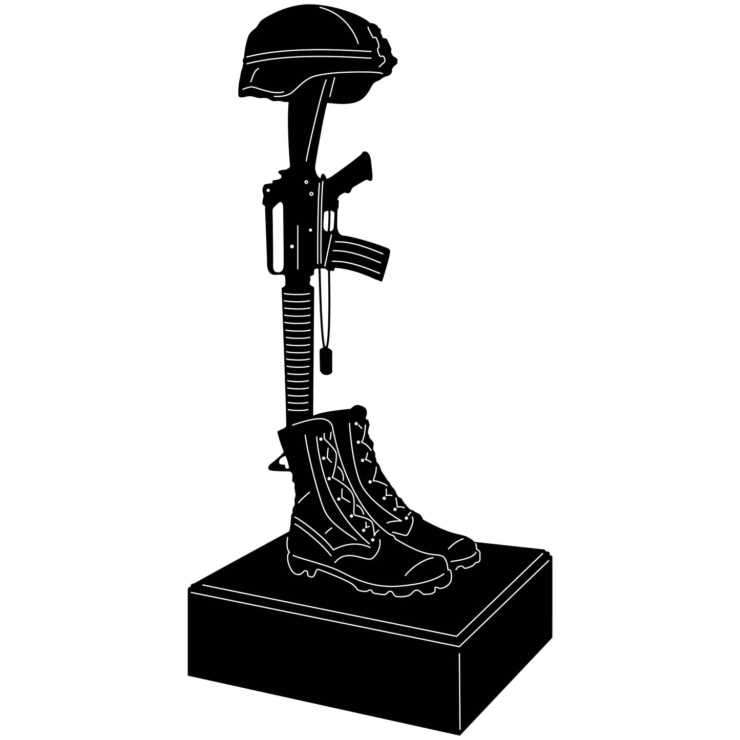 Fallen Soldier Memorial-DXF files cut ready for cnc machines-DXFforCNC