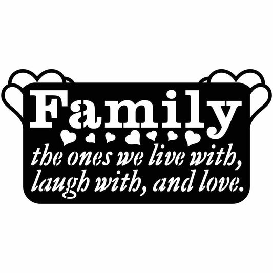 Family Live, Laugh and Love Free DXF file-Cut Ready for cnc-DXFforCNC.com