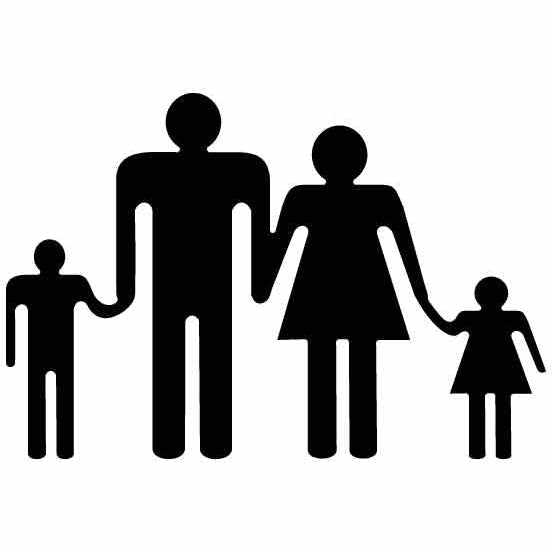 Family Father Mother and Child's Free DXF file-cut ready for cnc