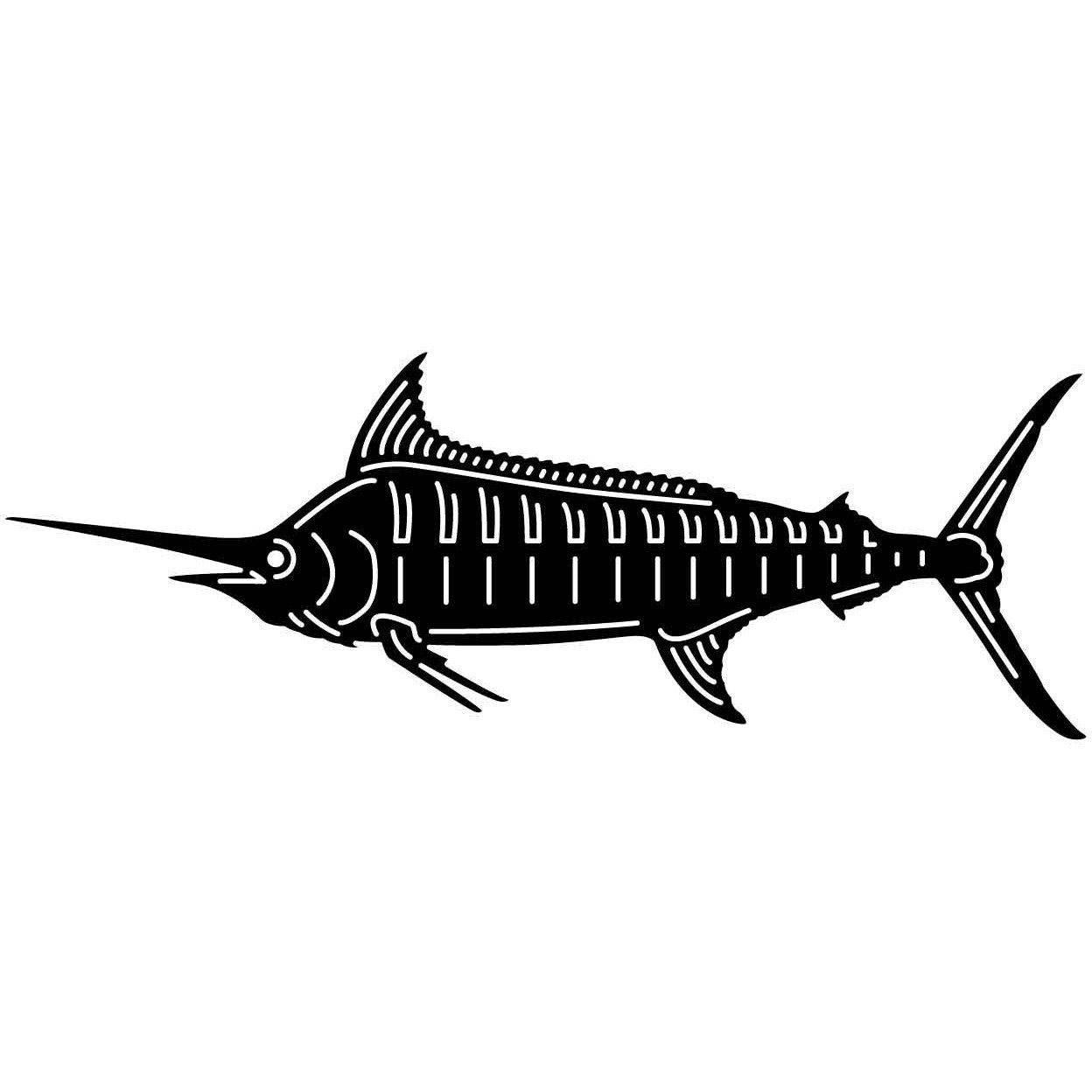 Underwater Fish-Blue Marlin 02 DXF File Cut Ready for CNC