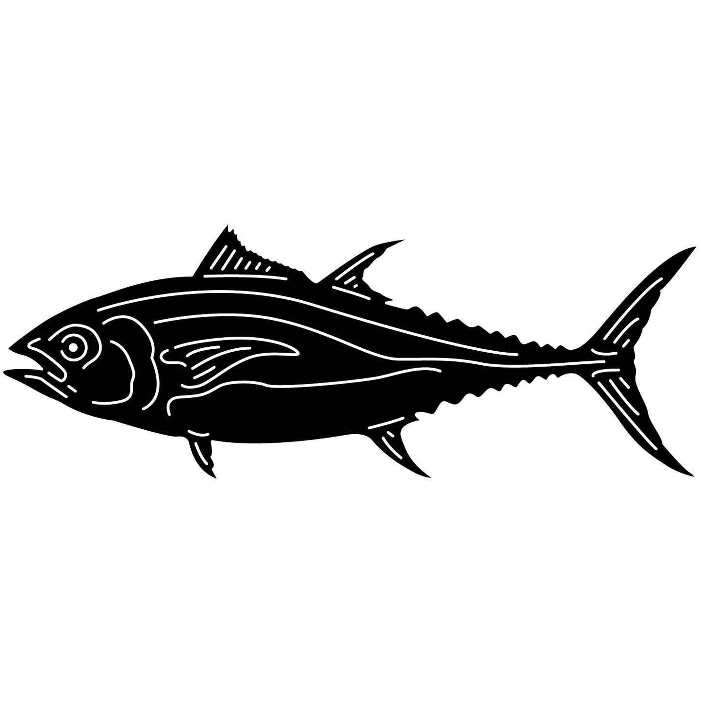 Underwater Fish-Bluefin Tuna 01 DXF File Cut Ready for CNC
