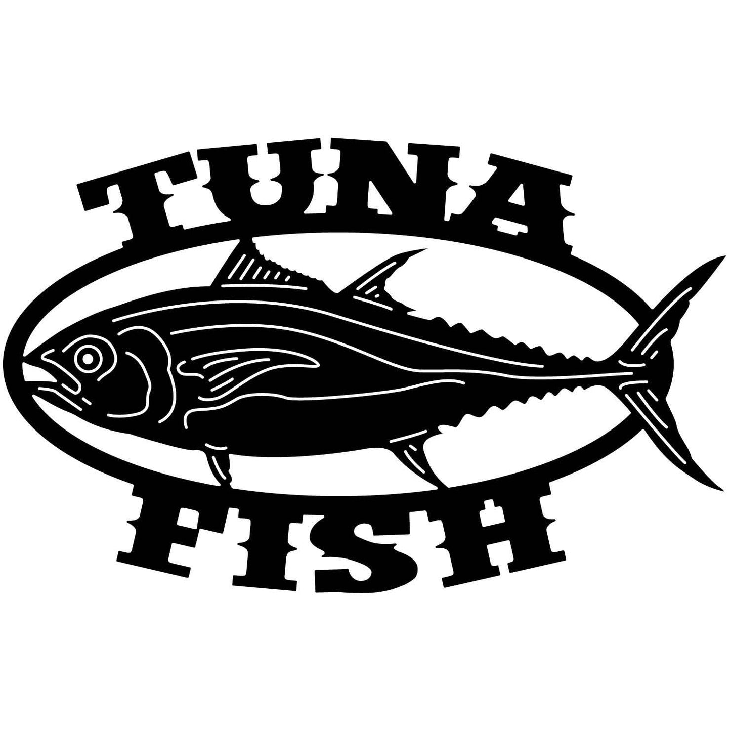 Fish Tuna Oval Sign
