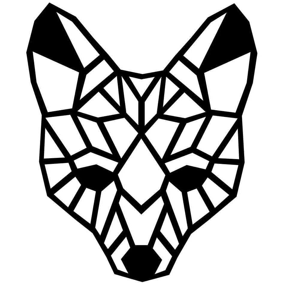 Fox Face Geometric-DXF files Cut Ready for CNC-DXFforCNC.com