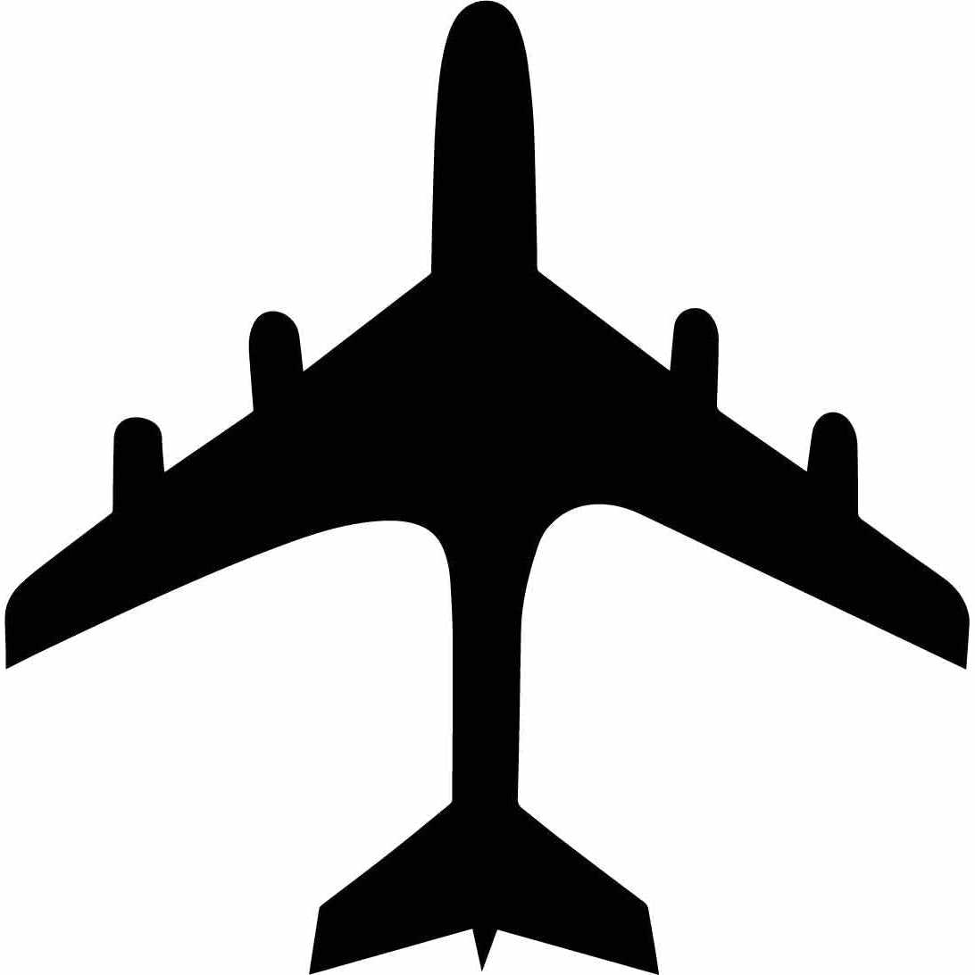 Civil Airplane Free DXF File-Cut Ready for cnc machines-DXFforCNC.com