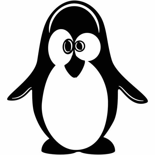 Free Funny Penguin-DXFforCNC.com-DXF Files cut ready cnc machines