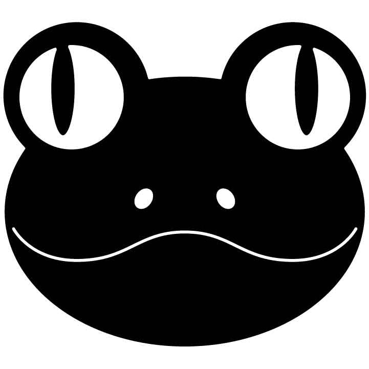 Frog Face Free DXF File for CNC Machines-DXFforCNC.com