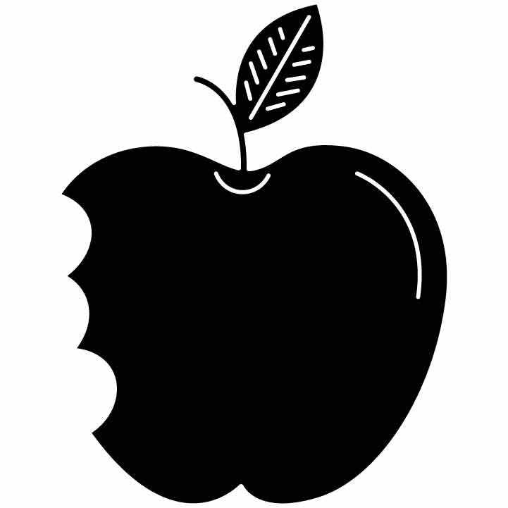 Fruit Apple Free DXF File for CNC Machines-DXFforCNC.com