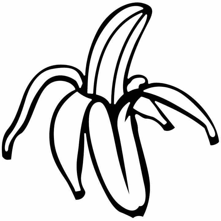 Fruit Banana Free DXF File for CNC Machines-DXFforCNC.com