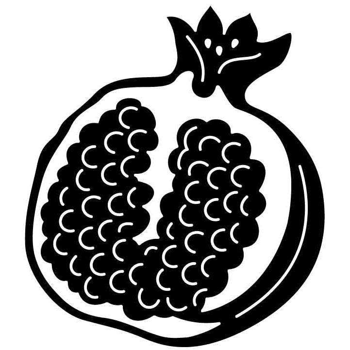 Fruite Pomegranate Free DXF File for CNC Machines-DXFforCNC.com