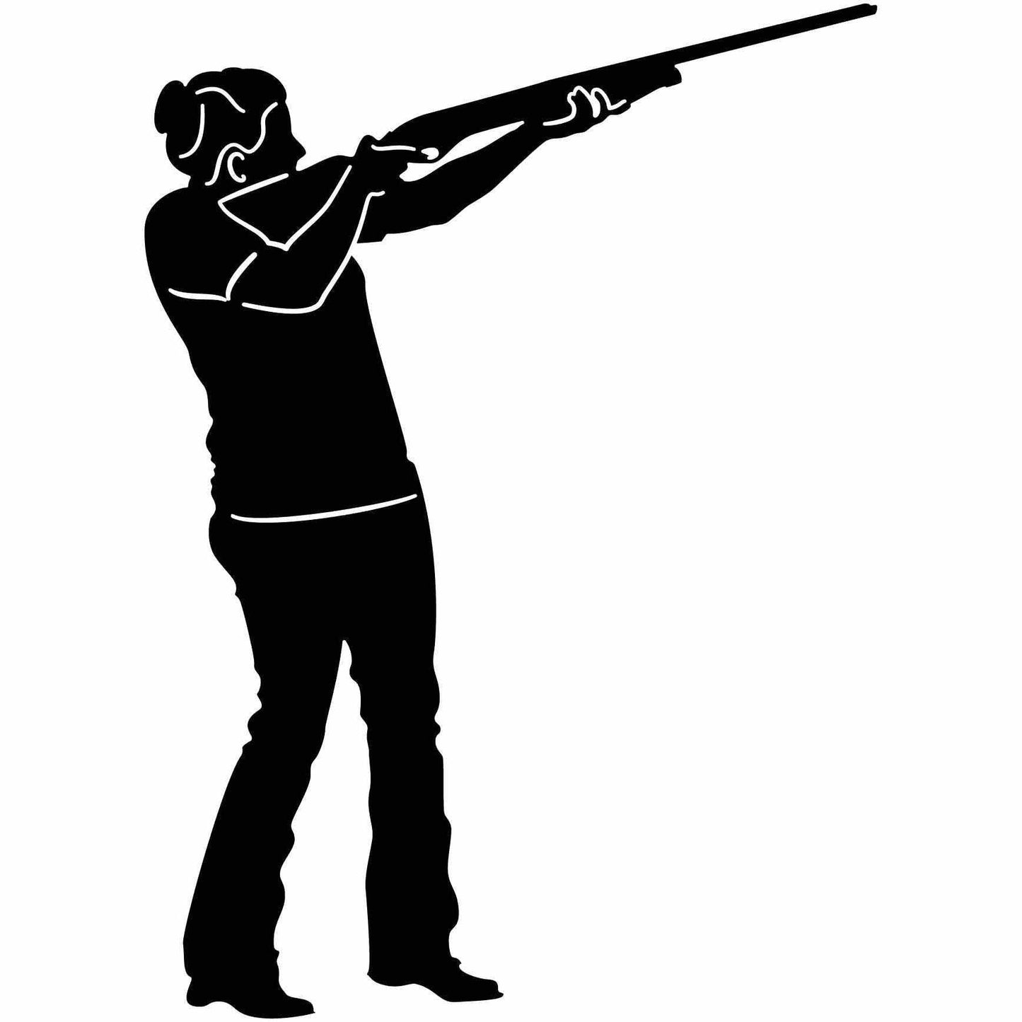 Free Hunting Girl with Gun-DXFforCNC.com-DXF Files cut ready cnc machines