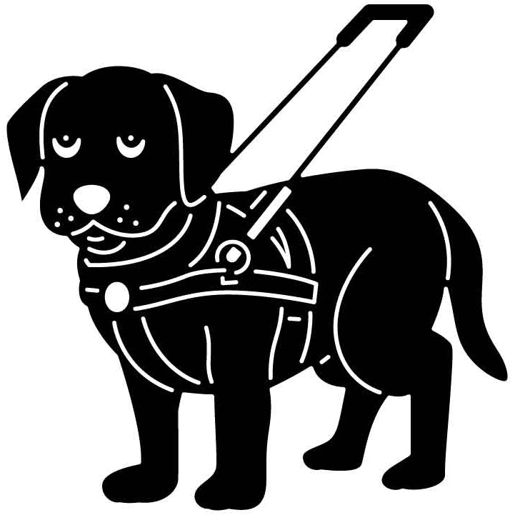 Guide Dog Free DXF File for CNC Machines-DXFforCNC.com