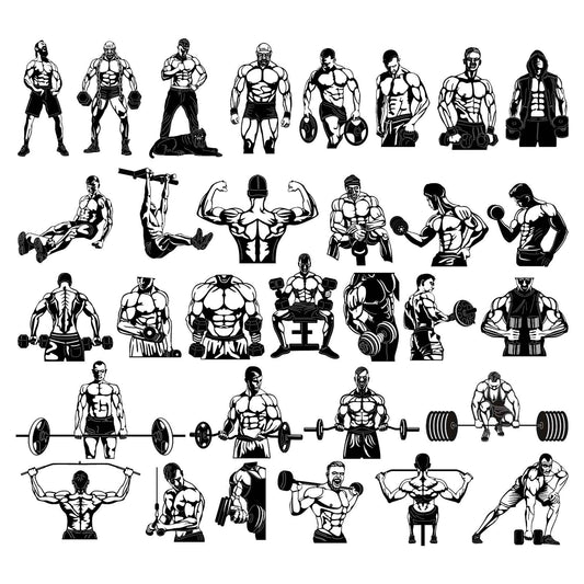 Gym Bodybuilding and Weightlifting-DXF files Cut Ready for CNC-DXFforCNC.com