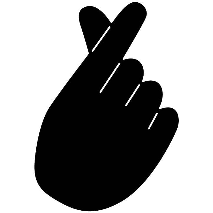 Hand with Index Finger and Thumb Crossed Free DXF File for CNC Machines-DXFforCNC.com