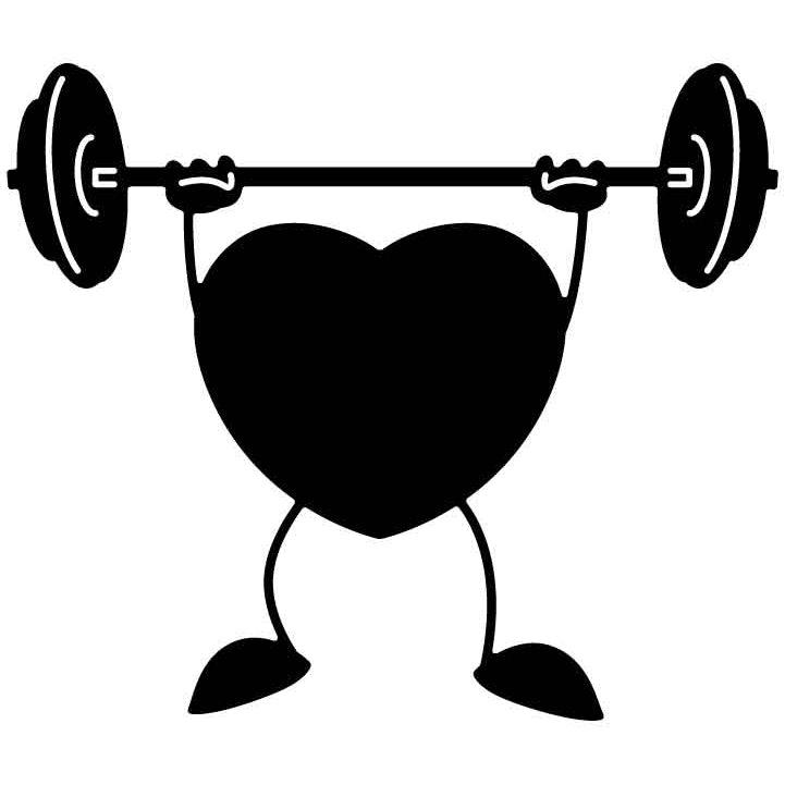 Healthy Heart Lifting Weight Free DXF File for CNC Machines-DXFforCNC.com