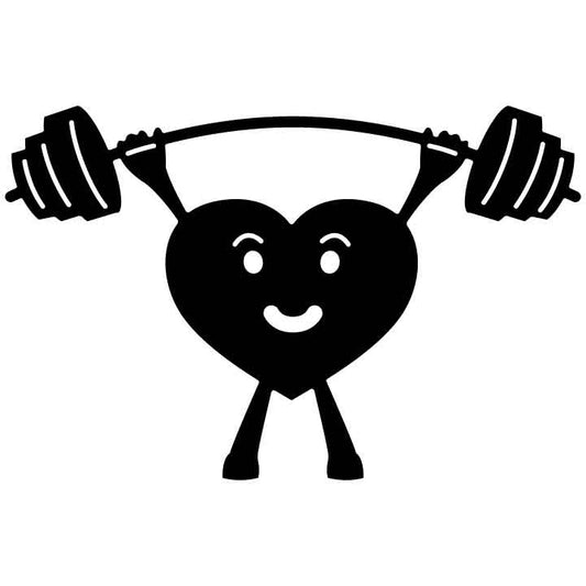 Healthy Smily Heart Lifting Weight Free DXF File for CNC Machines-DXFforCNC.com