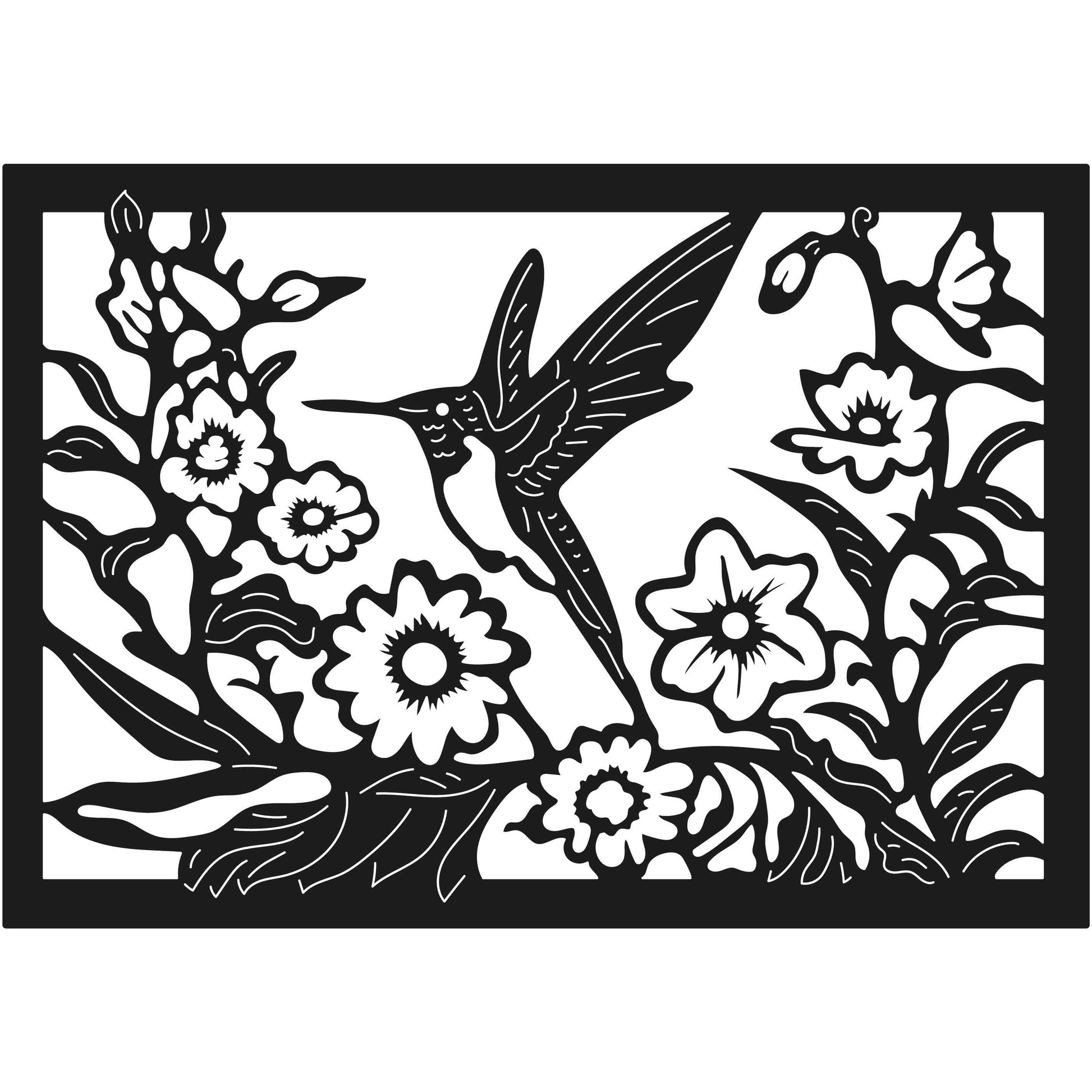 Hummingbird flower panel 24