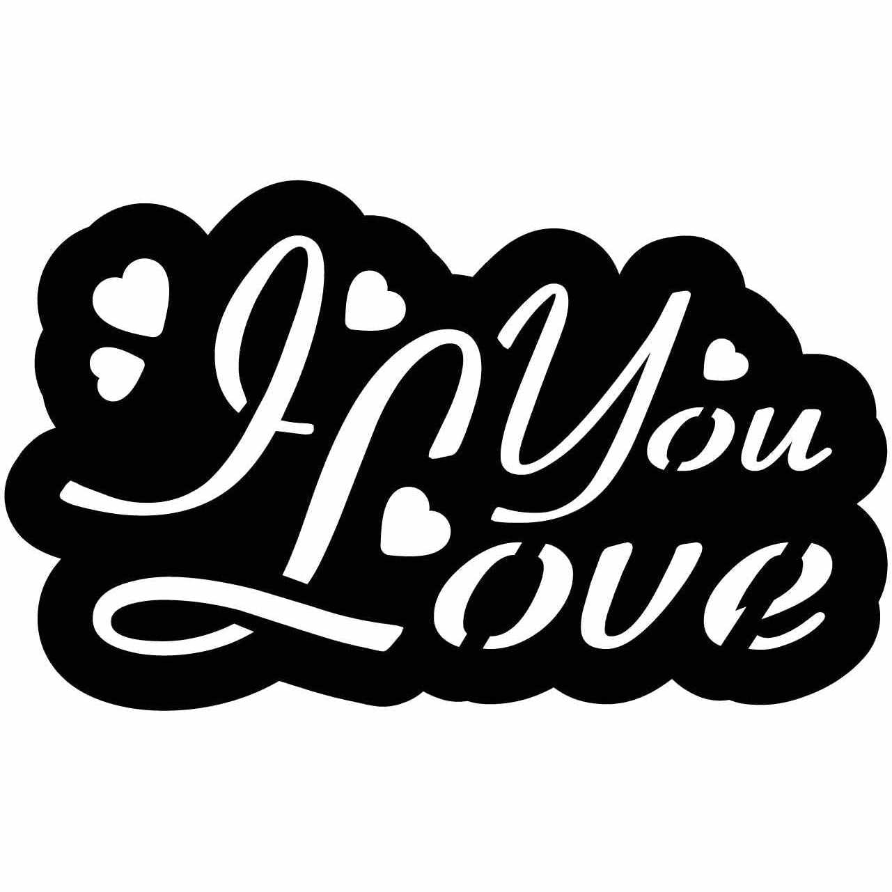 I Love You Free DXF files cut ready for CNC-DXFforCNC.com